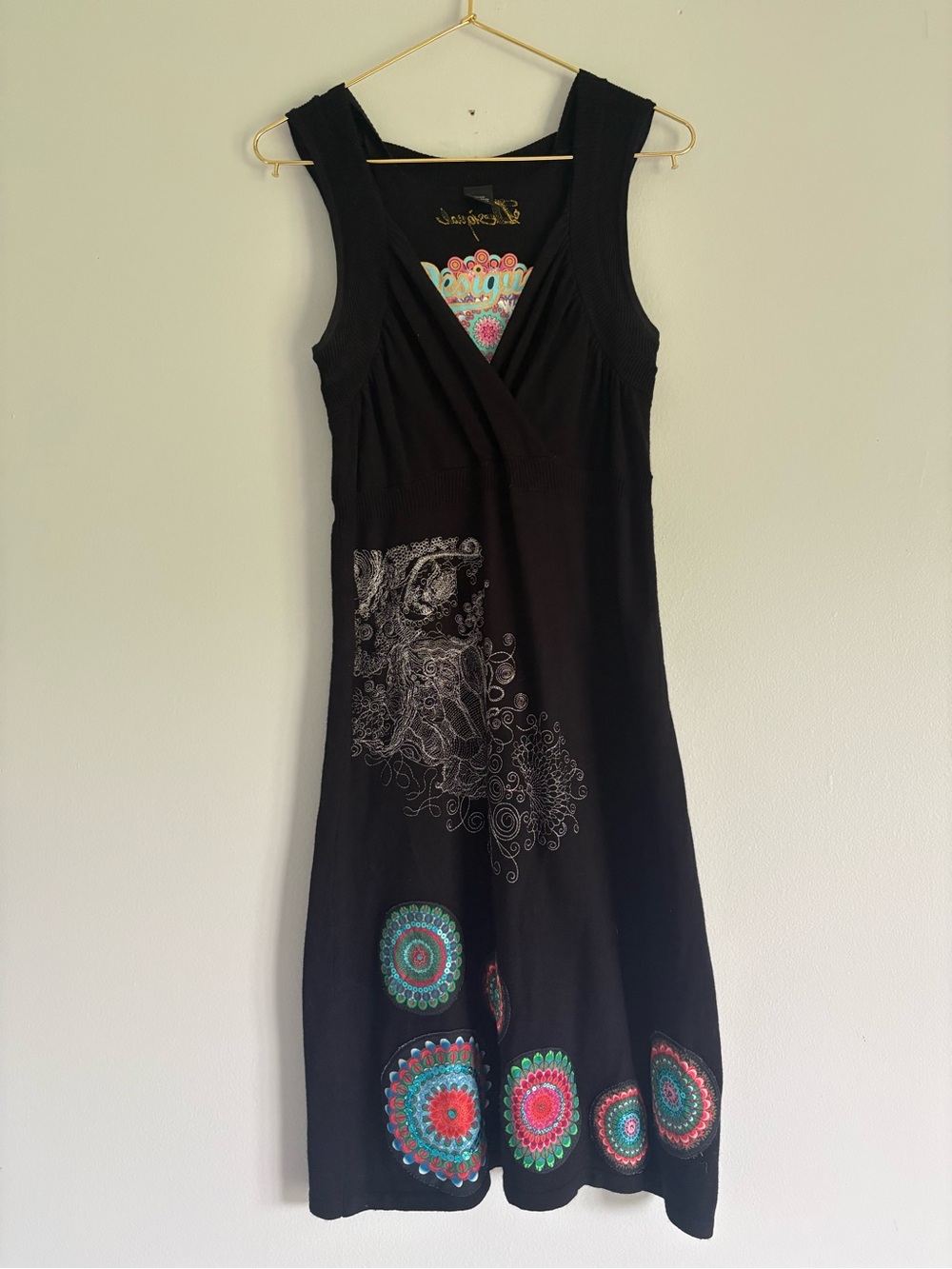 Desigual Mandala Y2K Knit Dress with sequins & embroidery - Picture 2 of 9